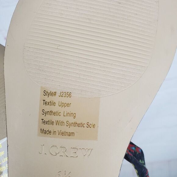 NEW J CREW Womens Wrap Around Lace Up Sandals Size 6.5 Black Paisley Gladiator - Picture 2 of 7